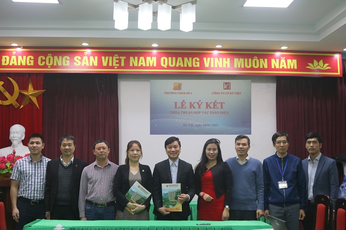 Lễ ký kết thỏa thuận hợp tác toàn diện giữa Trường Cao đẳng Xây dựng số 1  với Công ty Cổ phần Kiến Trúc Việt